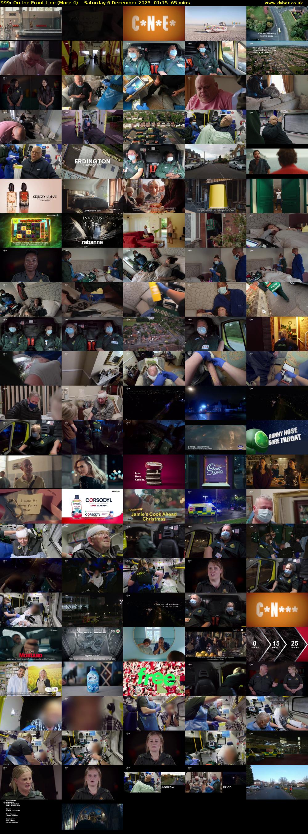 999: On the Front Line (More 4) Saturday 6 December 2025 01:15 - 02:20