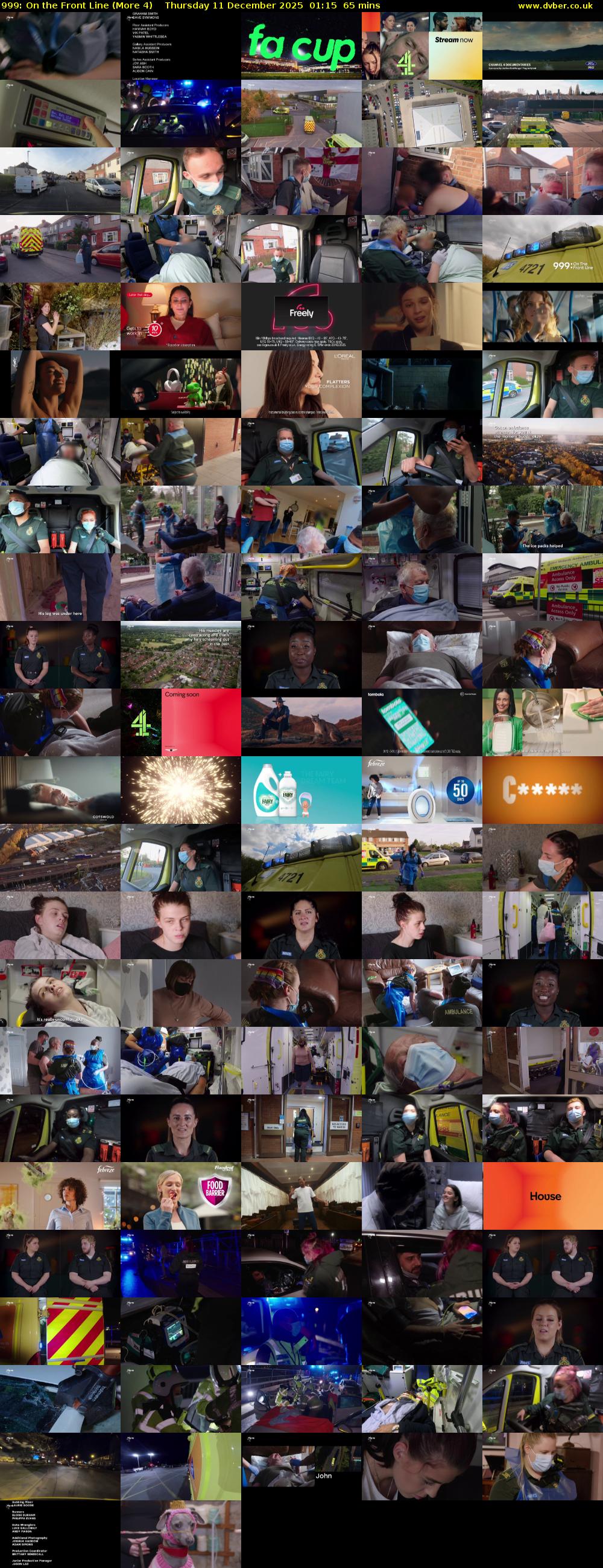 999: On the Front Line (More 4) Thursday 11 December 2025 01:15 - 02:20