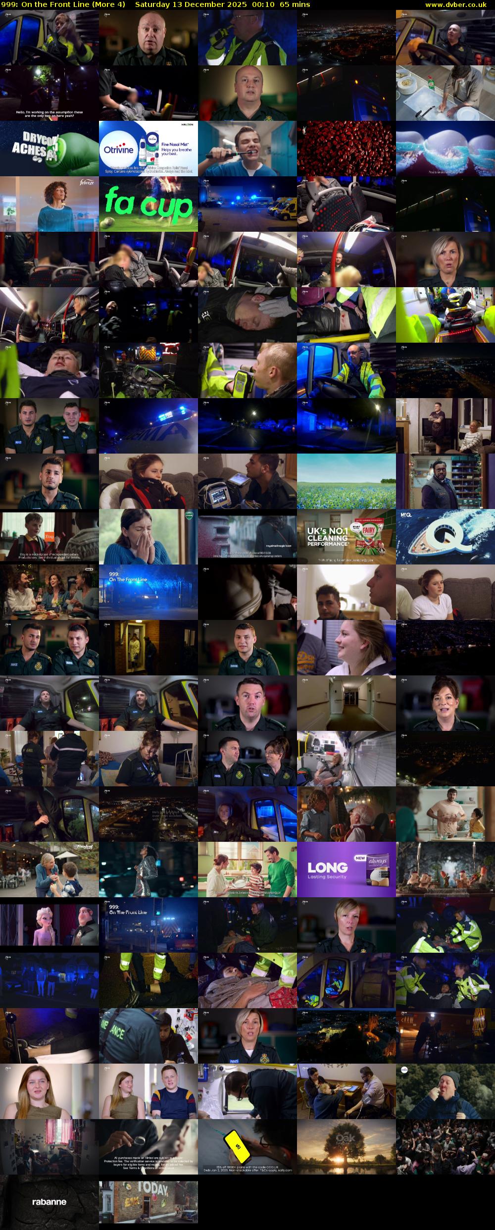 999: On the Front Line (More 4) Saturday 13 December 2025 00:10 - 01:15