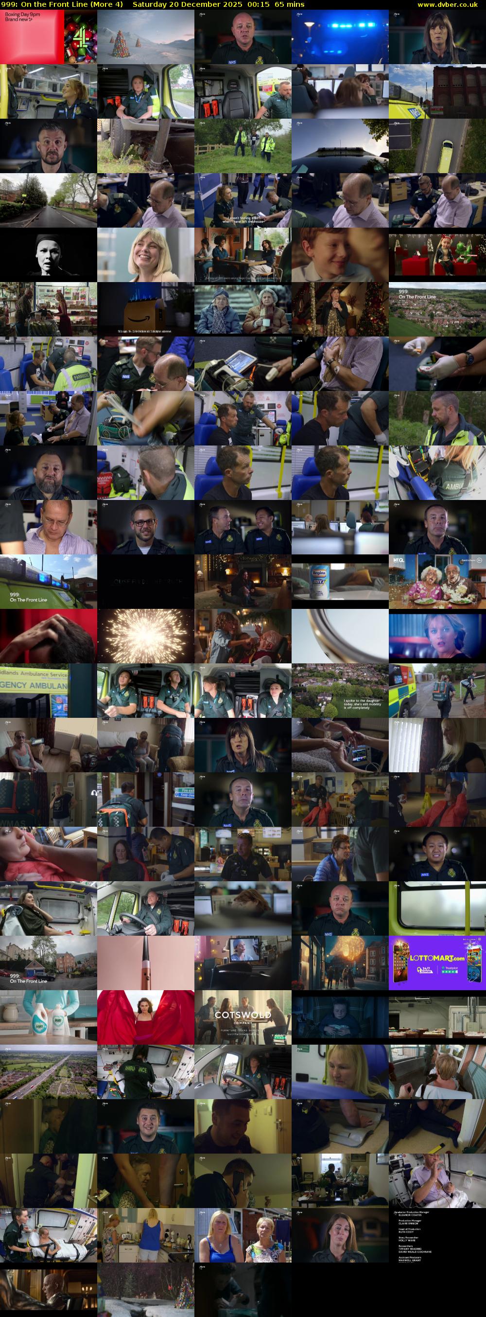 999: On the Front Line (More 4) Saturday 20 December 2025 00:15 - 01:20