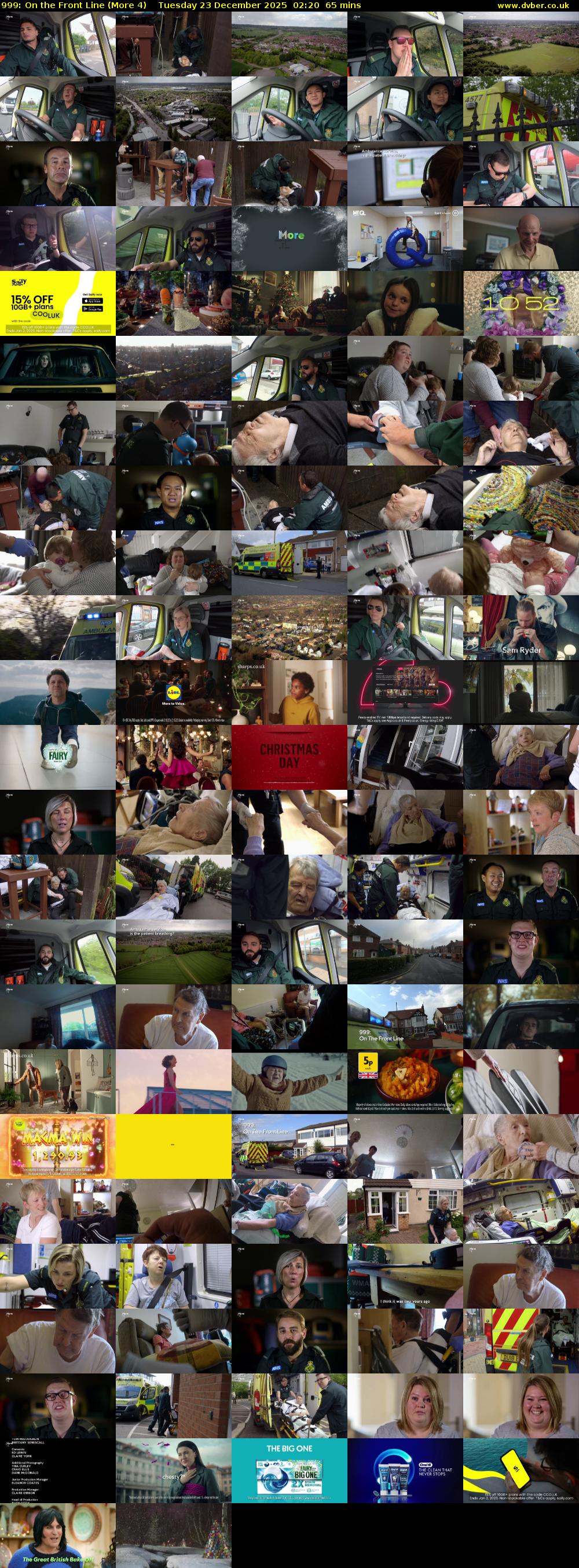 999: On the Front Line (More 4) Tuesday 23 December 2025 02:20 - 03:25