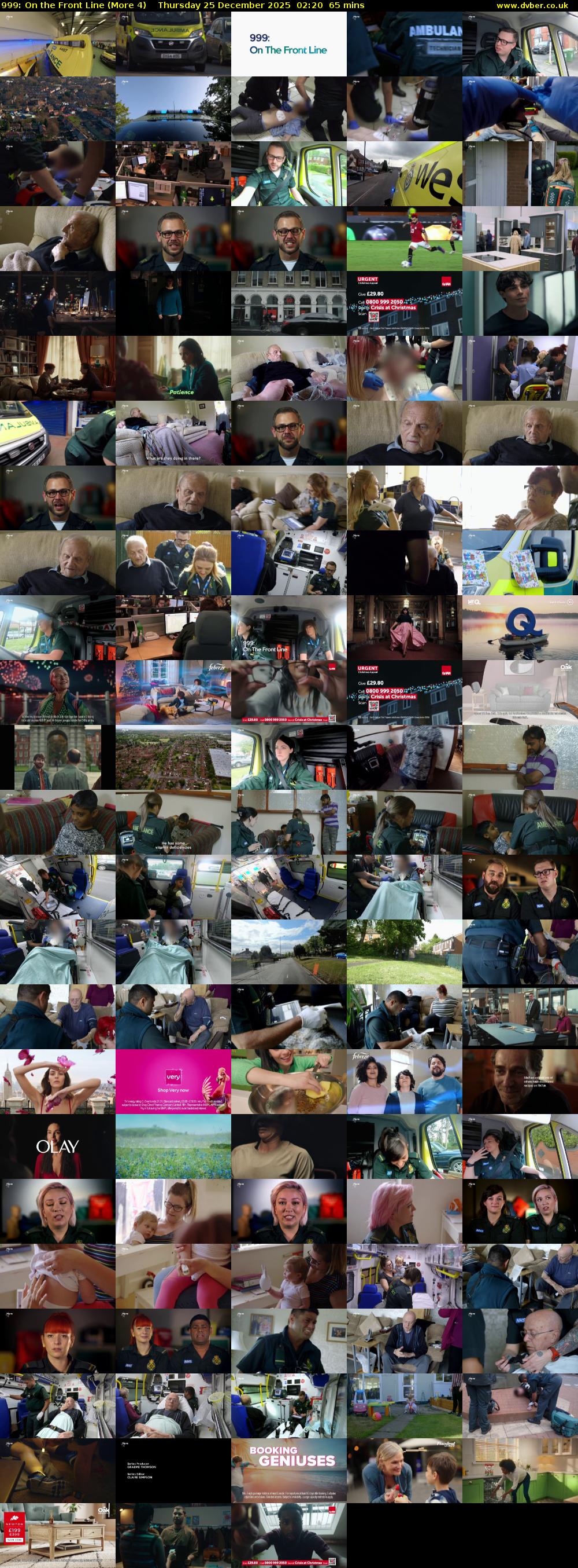 999: On the Front Line (More 4) Thursday 25 December 2025 02:20 - 03:25