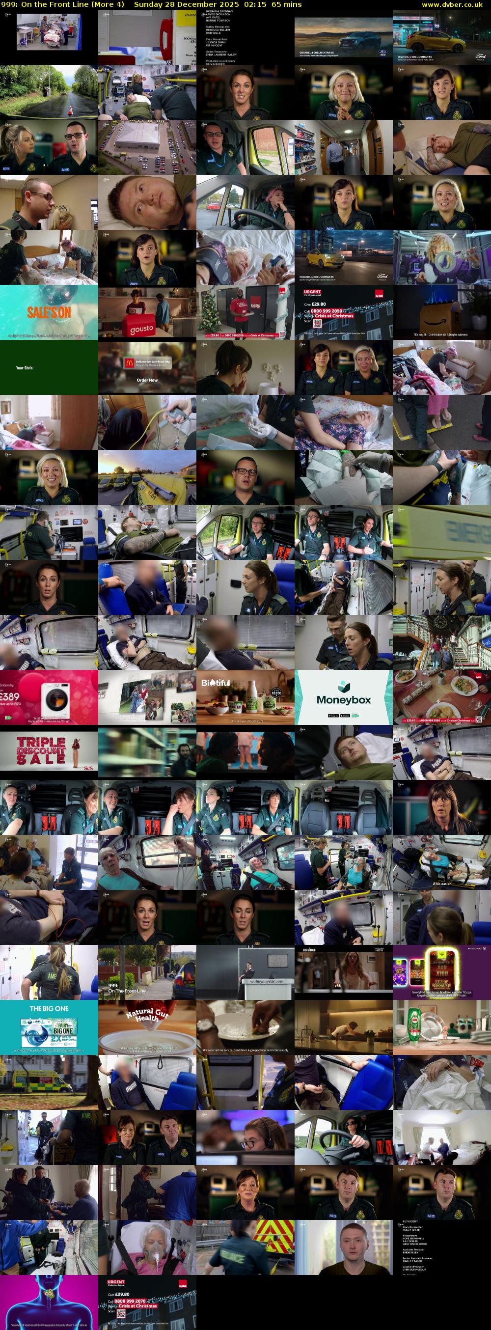 999: On the Front Line (More 4) Sunday 28 December 2025 02:15 - 03:20