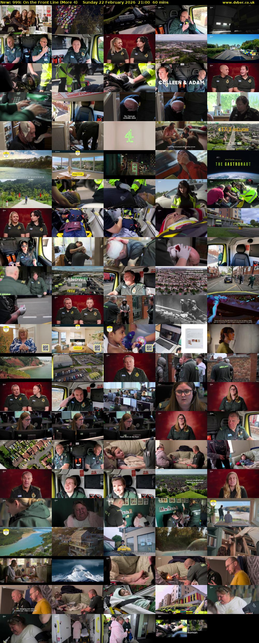 999: On the Front Line (More 4) Sunday 22 February 2026 21:00 - 22:00