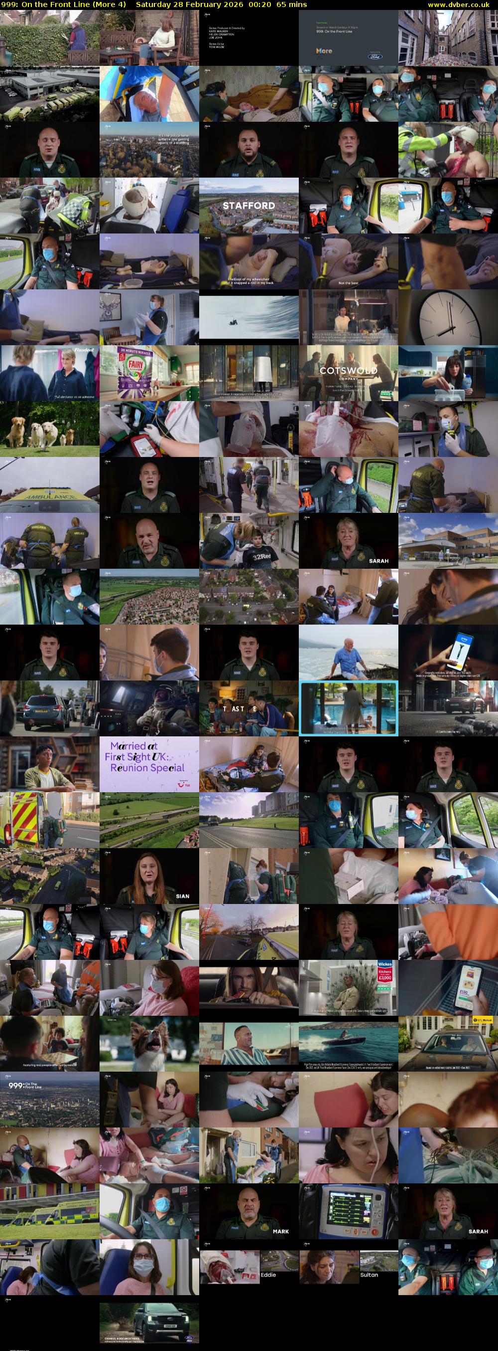 999: On the Front Line (More 4) Saturday 28 February 2026 00:20 - 01:25