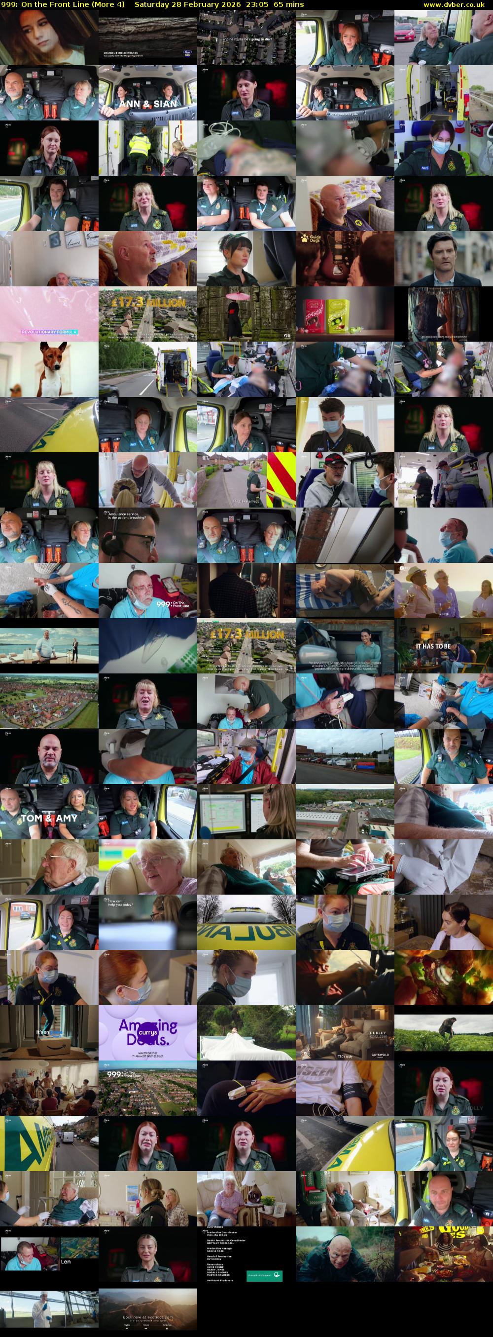 999: On the Front Line (More 4) Saturday 28 February 2026 23:05 - 00:10