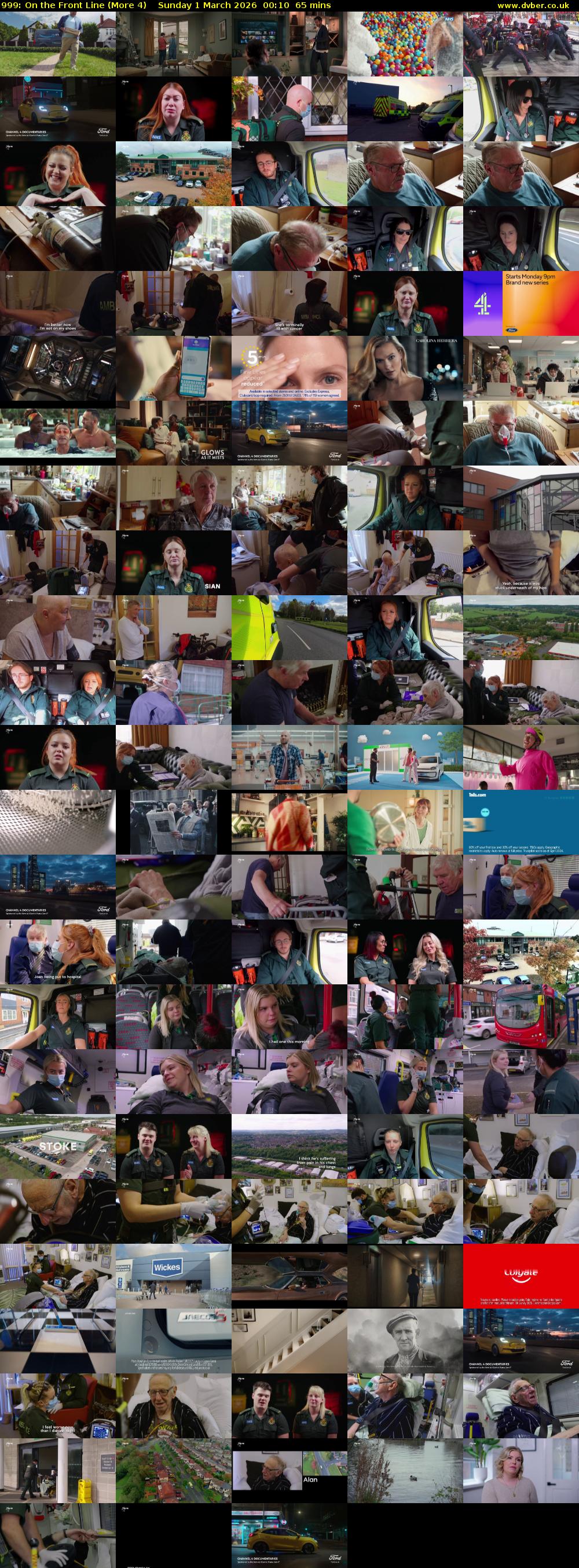 999: On the Front Line (More 4) Sunday 1 March 2026 00:10 - 01:15