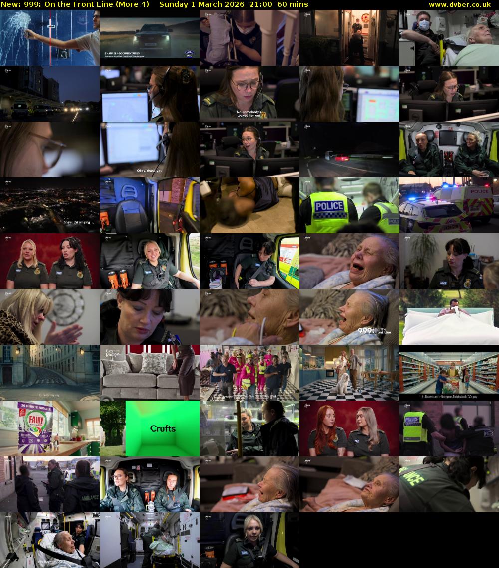 999: On the Front Line (More 4) Sunday 1 March 2026 21:00 - 22:00