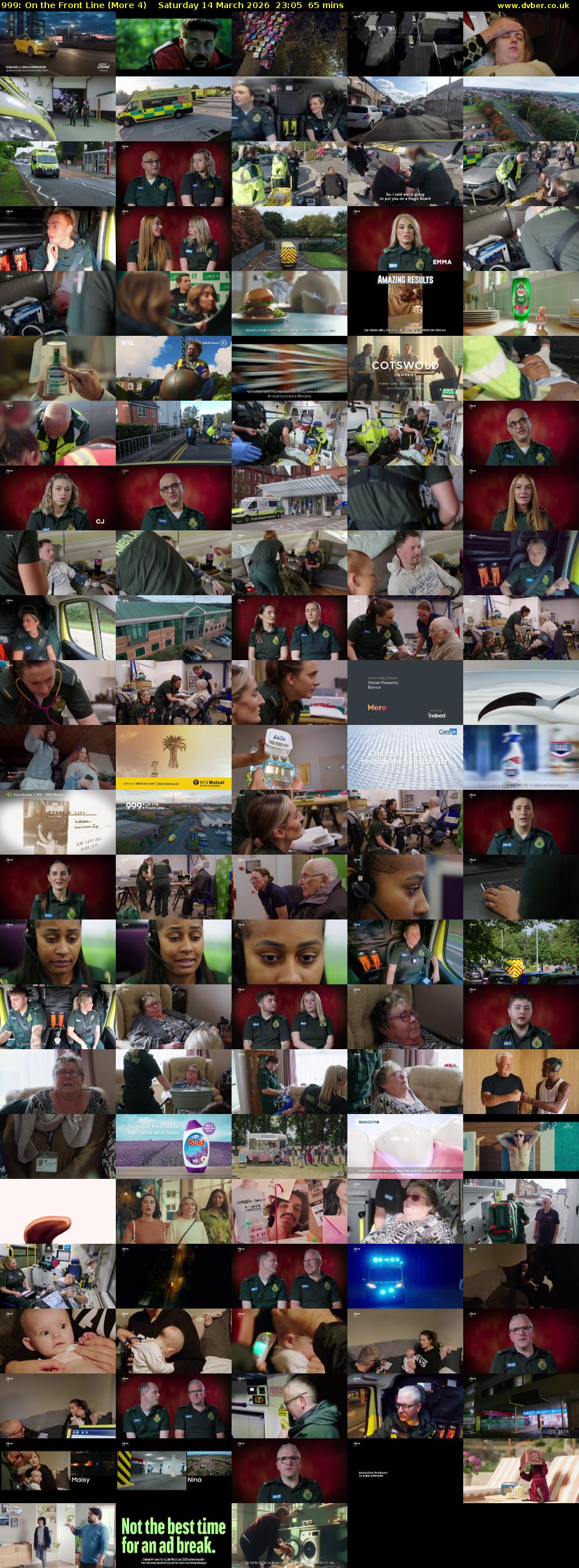 999: On the Front Line (More 4) Saturday 14 March 2026 23:05 - 00:10