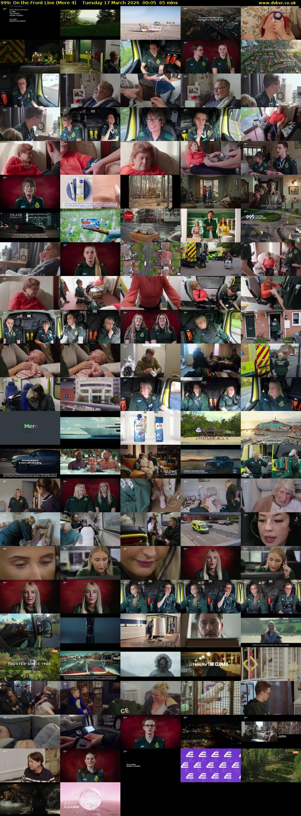 999: On the Front Line (More 4) Tuesday 17 March 2026 00:05 - 01:10