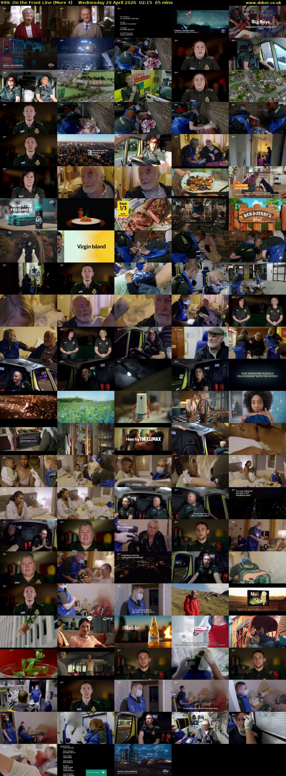 999: On the Front Line (More 4) Wednesday 29 April 2026 02:15 - 03:20