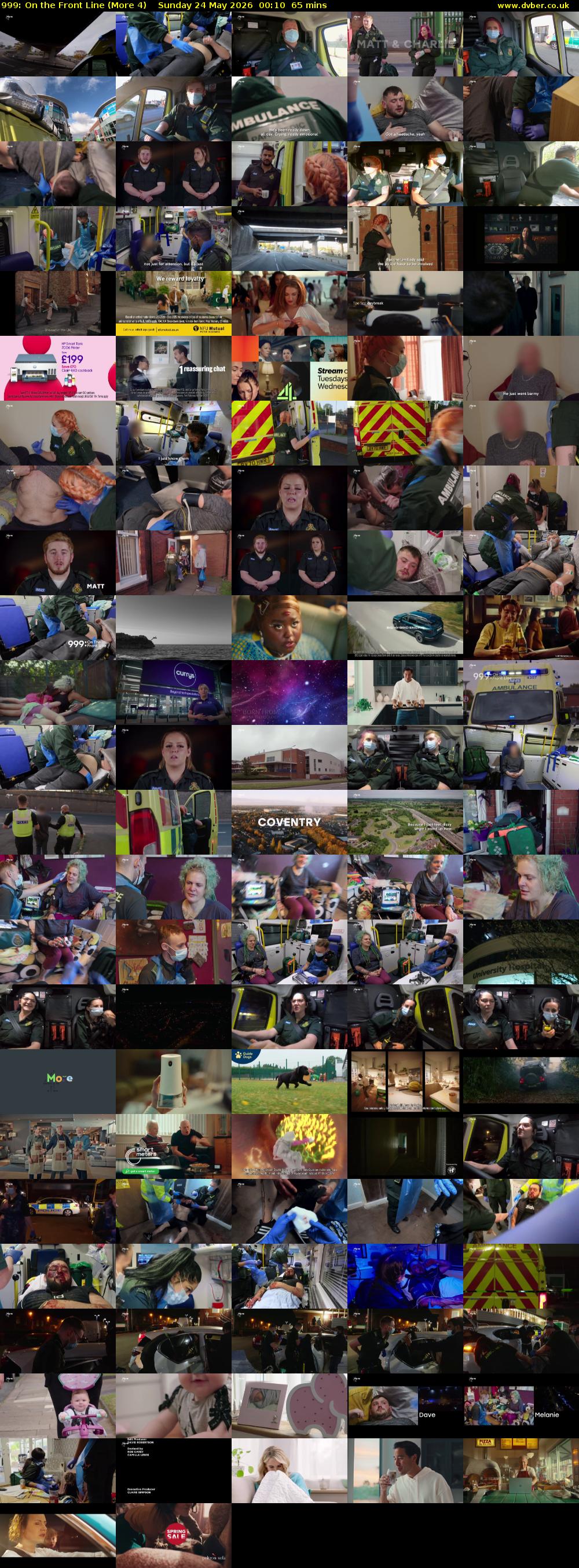 999: On the Front Line (More 4) Sunday 24 May 2026 00:10 - 01:15