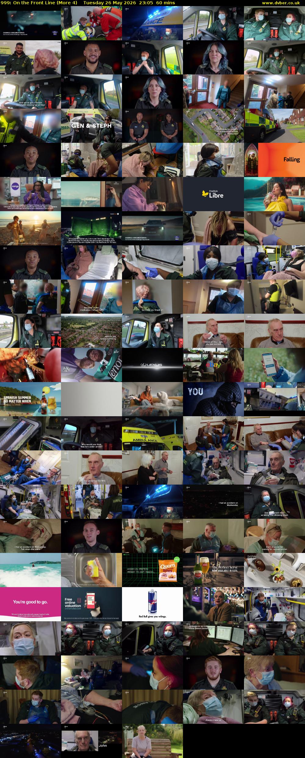 999: On the Front Line (More 4) Tuesday 26 May 2026 23:05 - 00:05