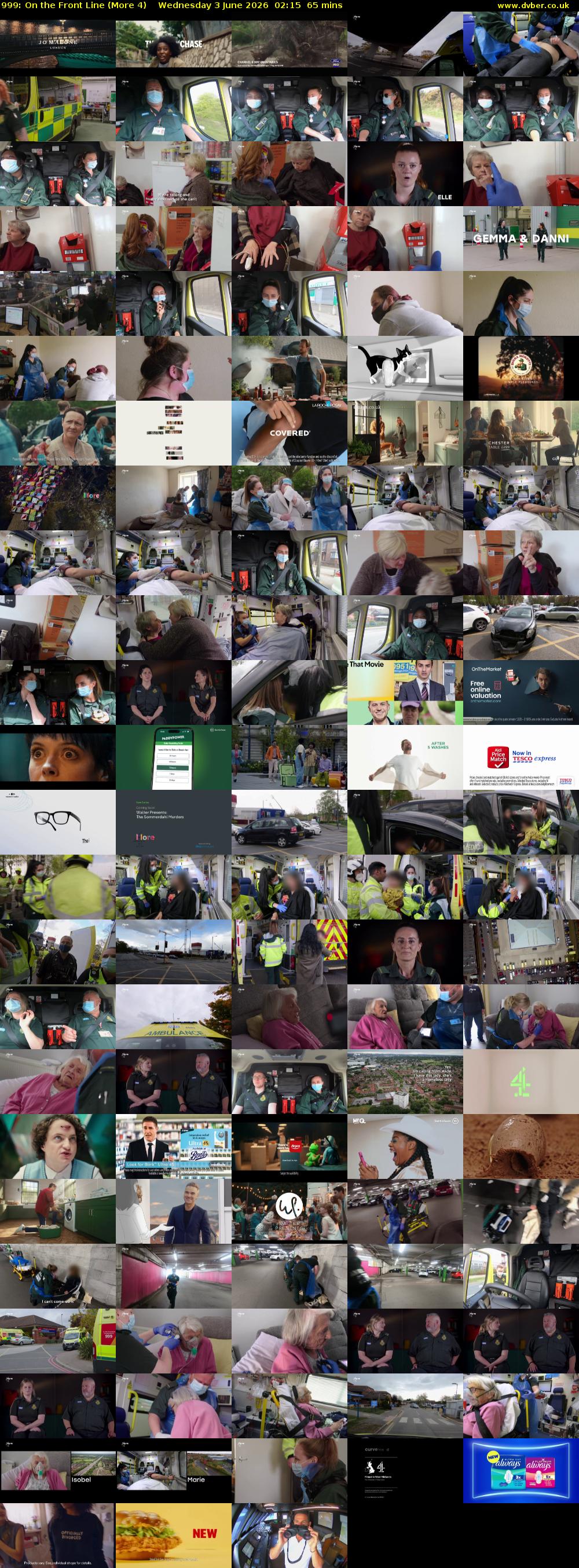 999: On the Front Line (More 4) Wednesday 3 June 2026 02:15 - 03:20