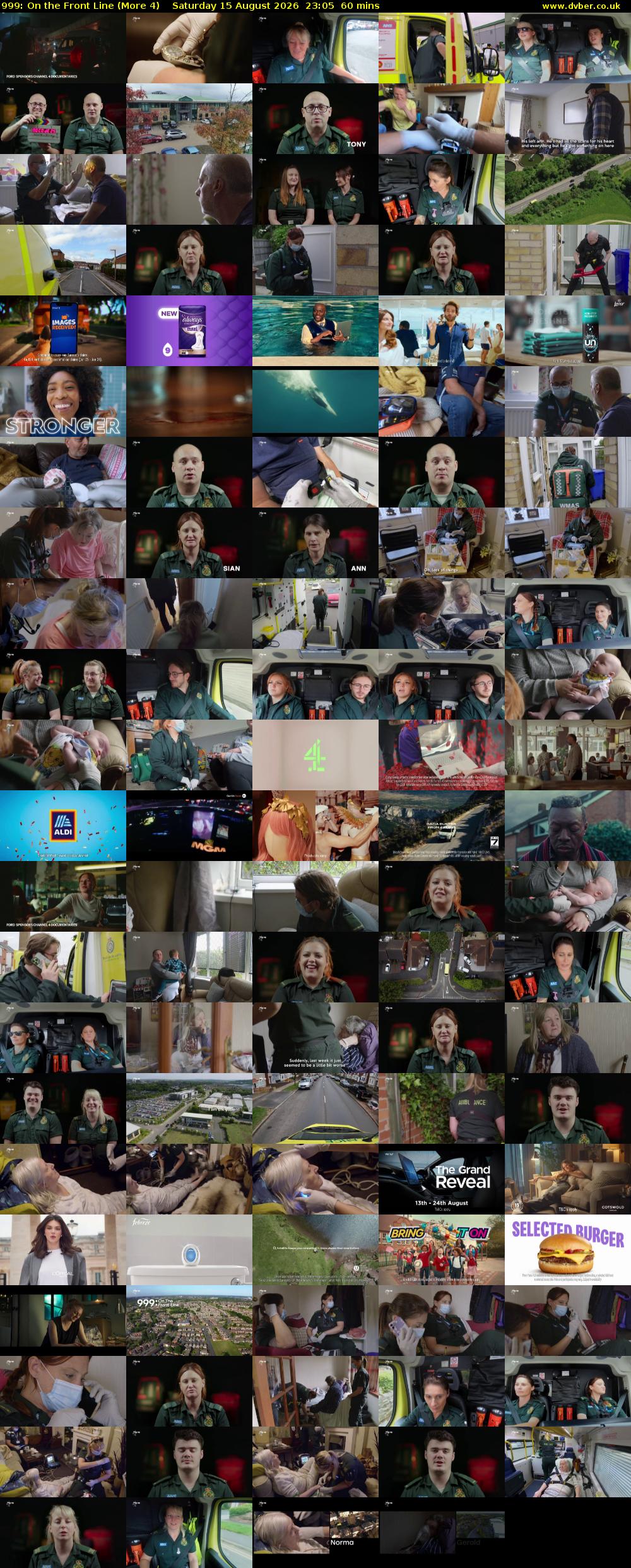 999: On the Front Line (More 4) Saturday 15 August 2026 23:05 - 00:05