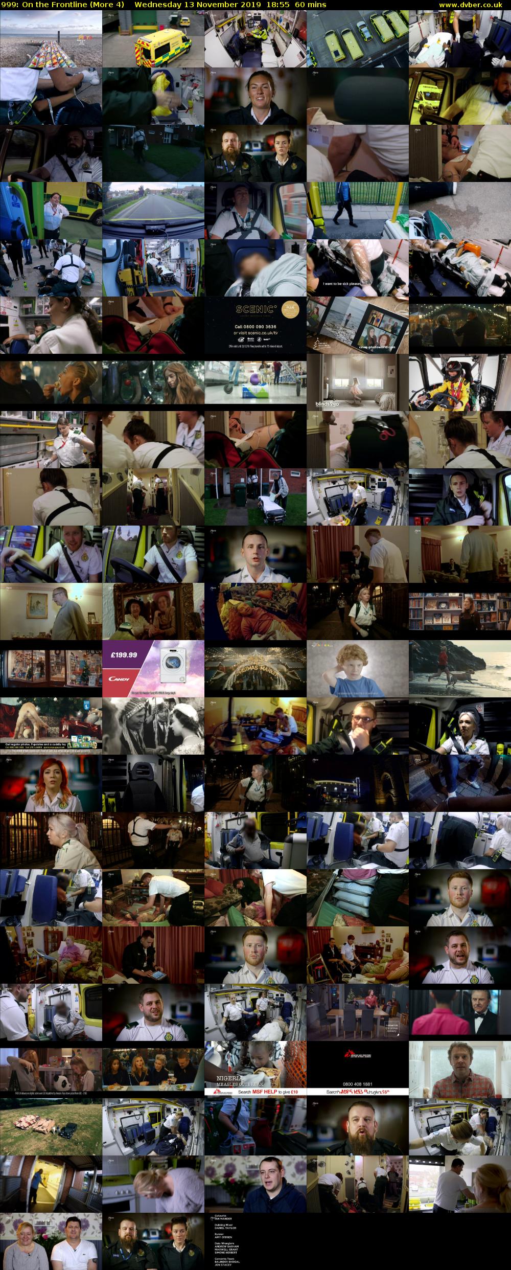 999: On the Frontline (More 4) Wednesday 13 November 2019 18:55 - 19:55
