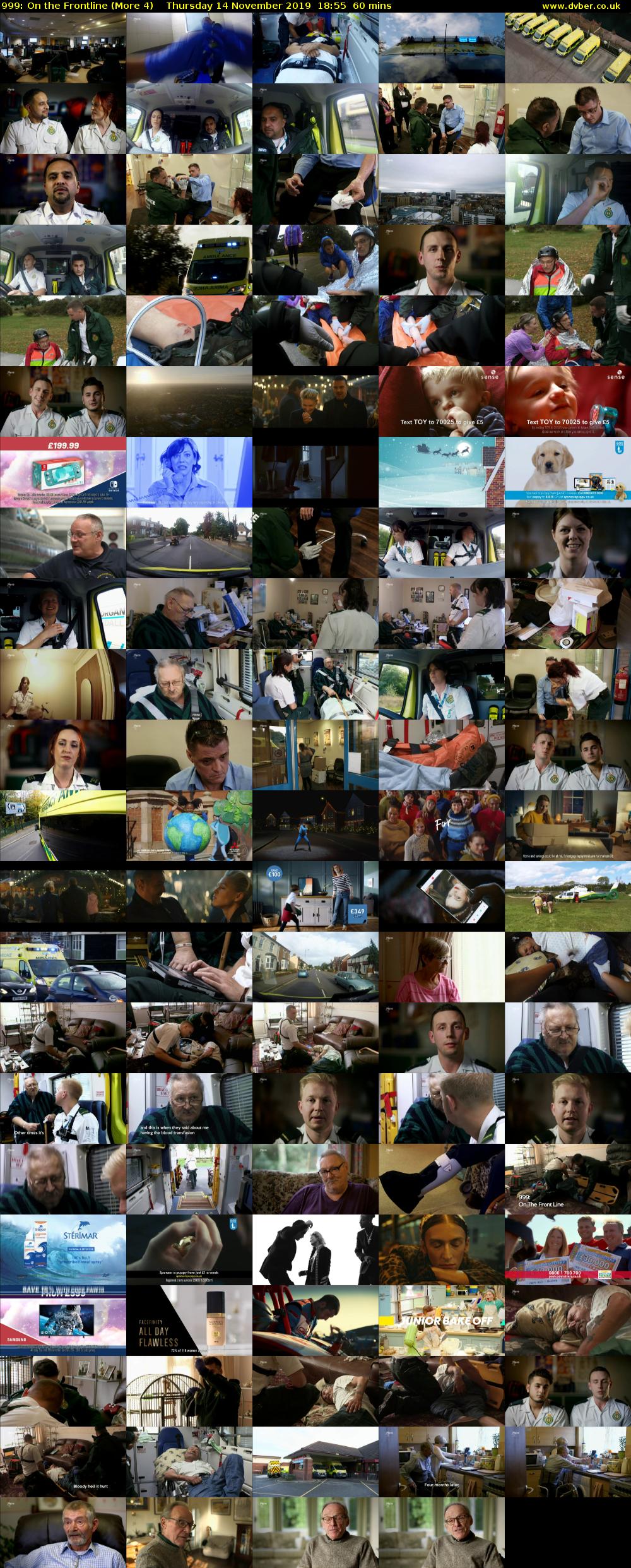 999: On the Frontline (More 4) Thursday 14 November 2019 18:55 - 19:55