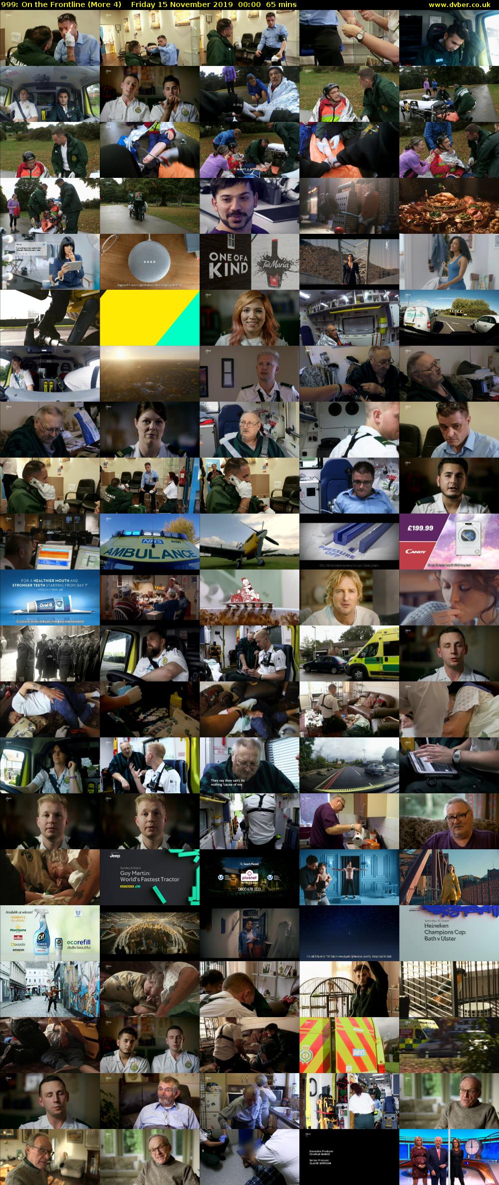 999: On the Frontline (More 4) Friday 15 November 2019 00:00 - 01:05