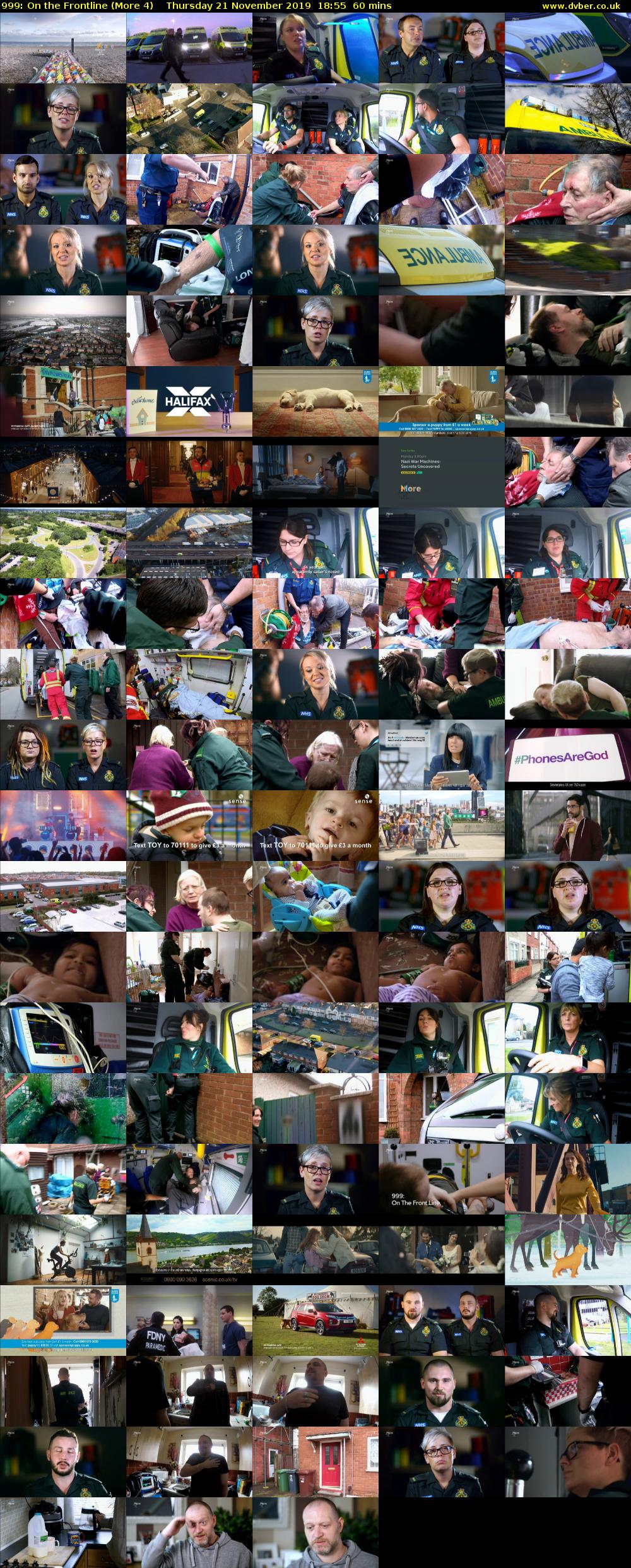 999: On the Frontline (More 4) Thursday 21 November 2019 18:55 - 19:55