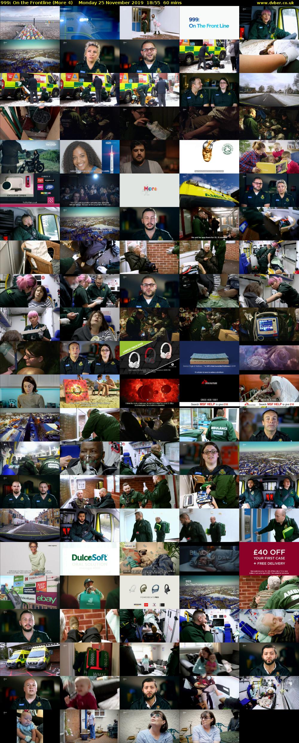 999: On the Frontline (More 4) Monday 25 November 2019 18:55 - 19:55