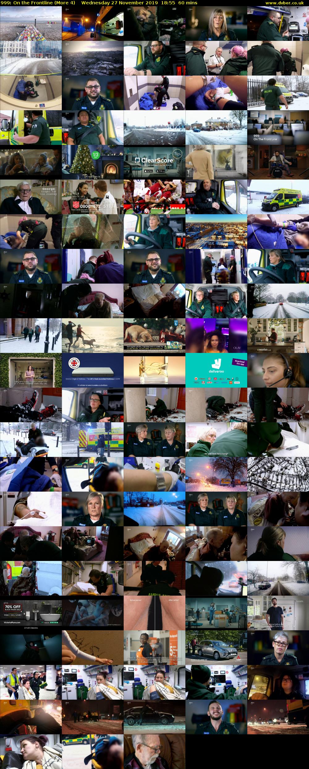 999: On the Frontline (More 4) Wednesday 27 November 2019 18:55 - 19:55