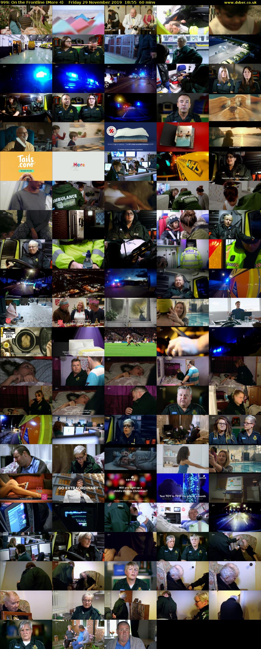 999: On the Frontline (More 4) Friday 29 November 2019 18:55 - 19:55
