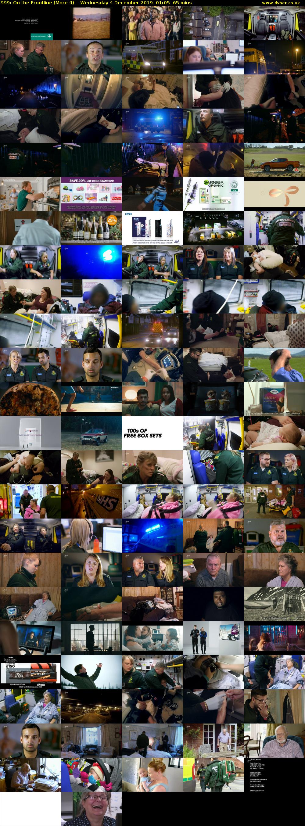 999: On the Frontline (More 4) Wednesday 4 December 2019 01:05 - 02:10