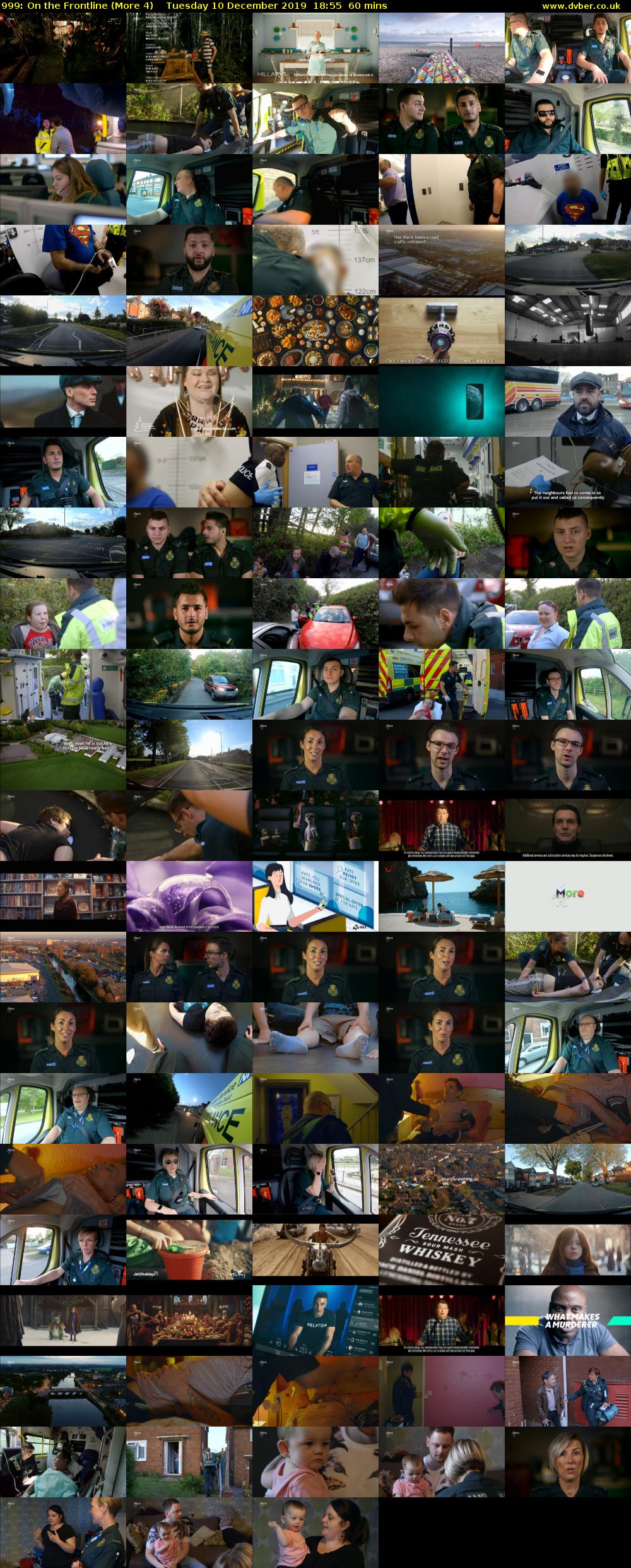 999: On the Frontline (More 4) Tuesday 10 December 2019 18:55 - 19:55