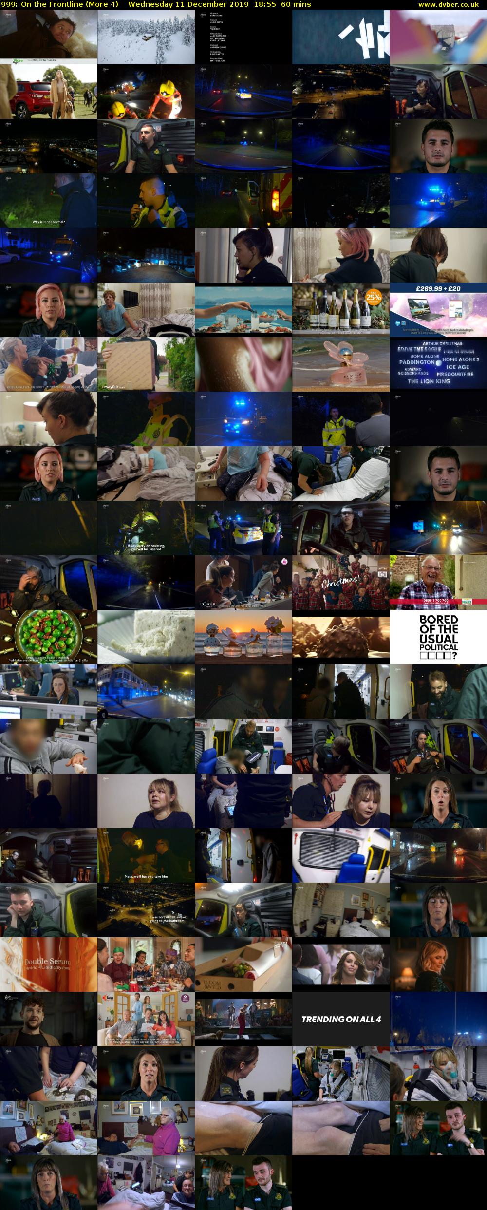 999: On the Frontline (More 4) Wednesday 11 December 2019 18:55 - 19:55