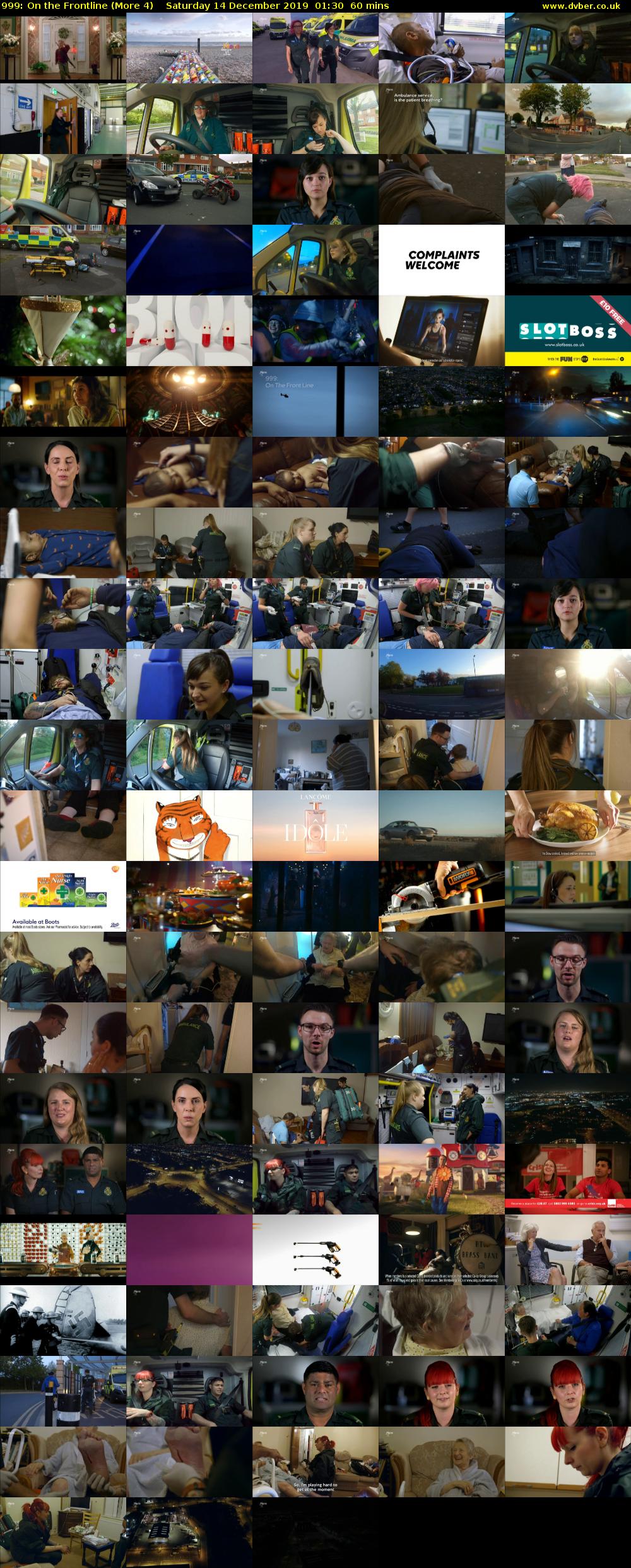 999: On the Frontline (More 4) Saturday 14 December 2019 01:30 - 02:30