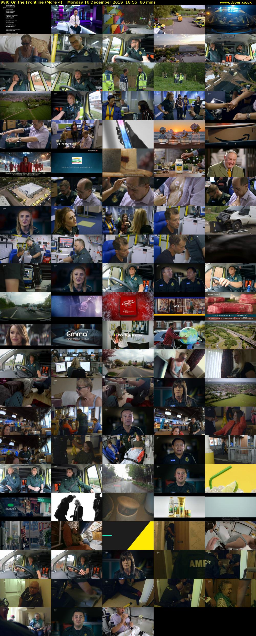 999: On the Frontline (More 4) Monday 16 December 2019 18:55 - 19:55