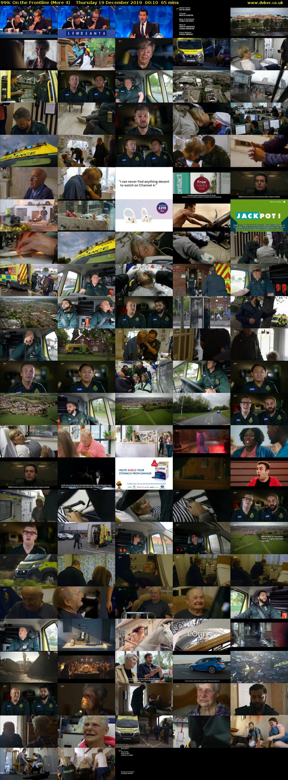 999: On the Frontline (More 4) Thursday 19 December 2019 00:10 - 01:15