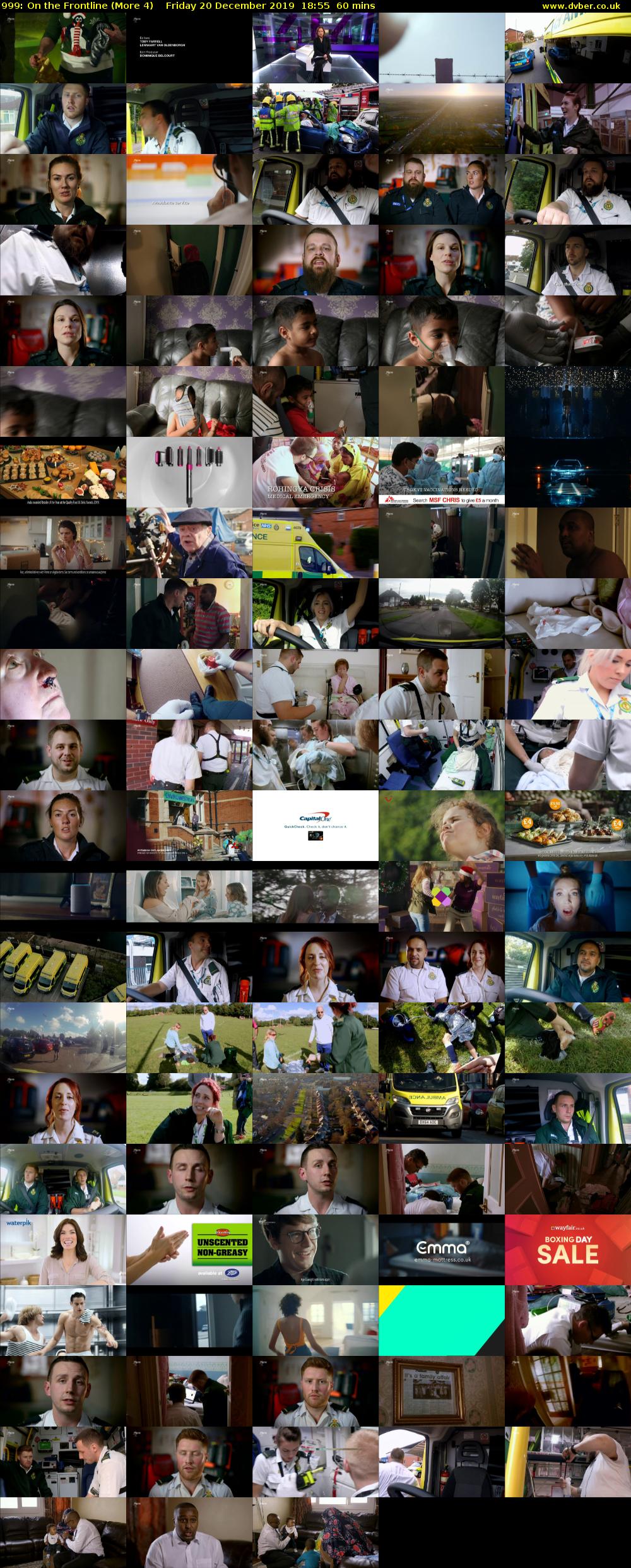 999: On the Frontline (More 4) Friday 20 December 2019 18:55 - 19:55