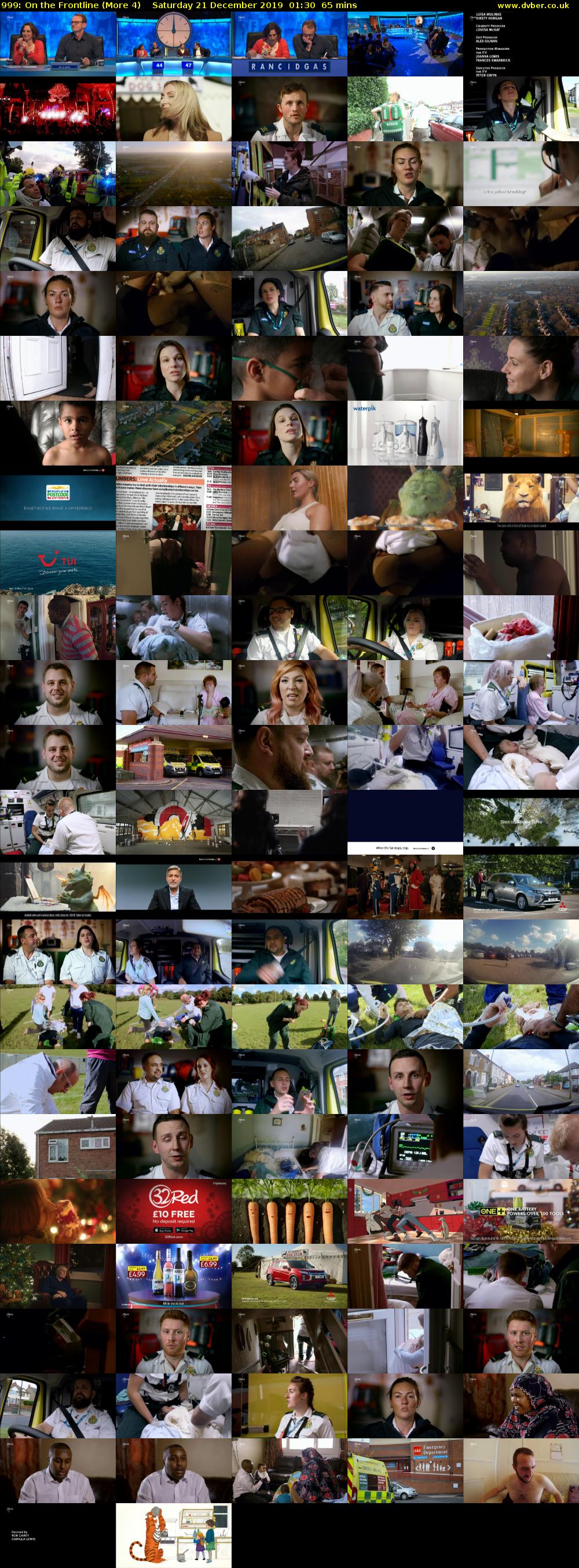 999: On the Frontline (More 4) Saturday 21 December 2019 01:30 - 02:35