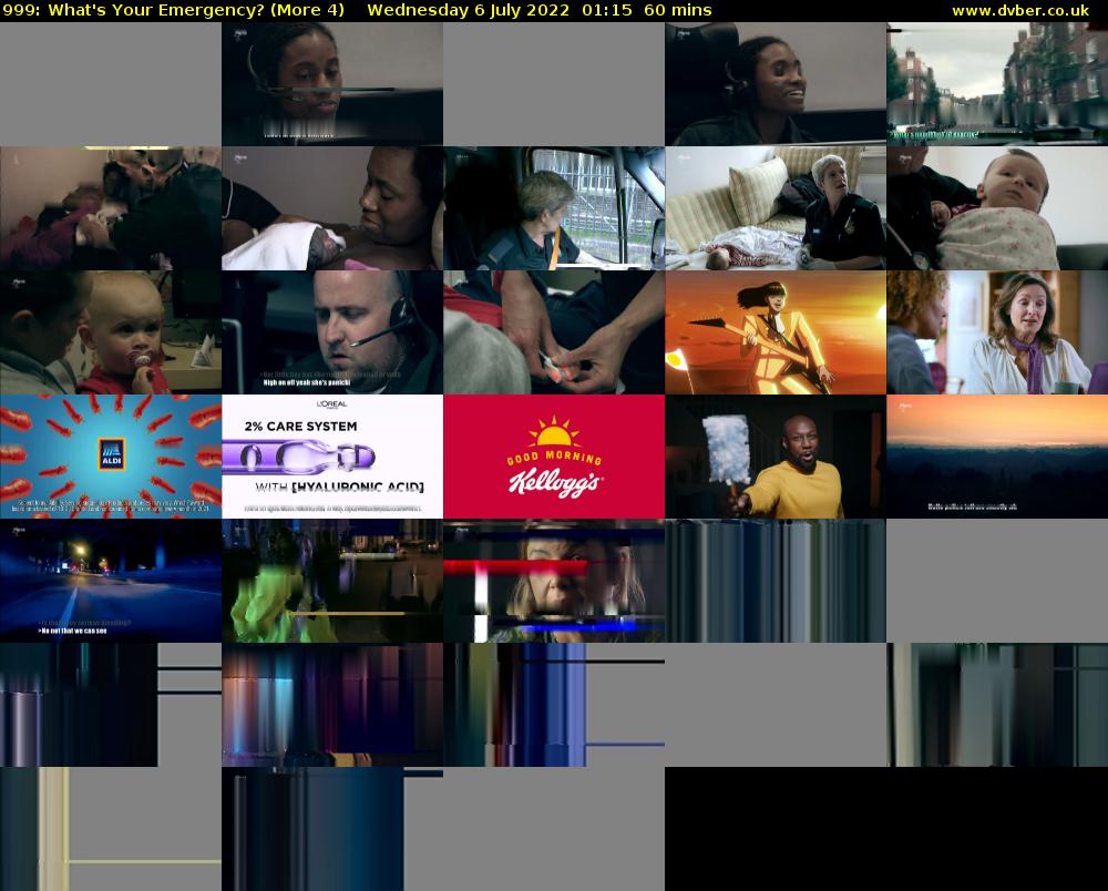 999: What's Your Emergency? (More 4) Wednesday 6 July 2022 01:15 - 02:15