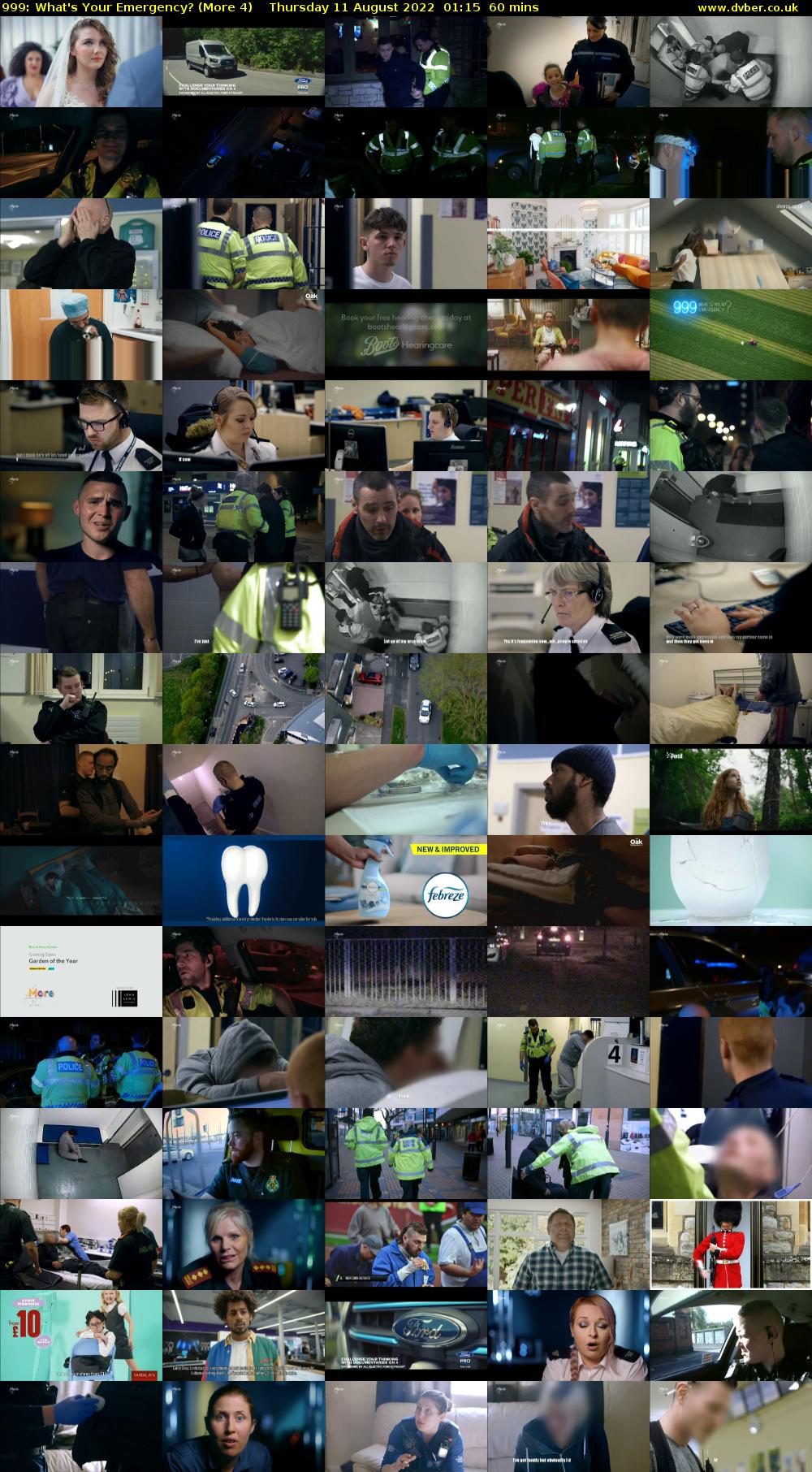 999: What's Your Emergency? (More 4) Thursday 11 August 2022 01:15 - 02:15