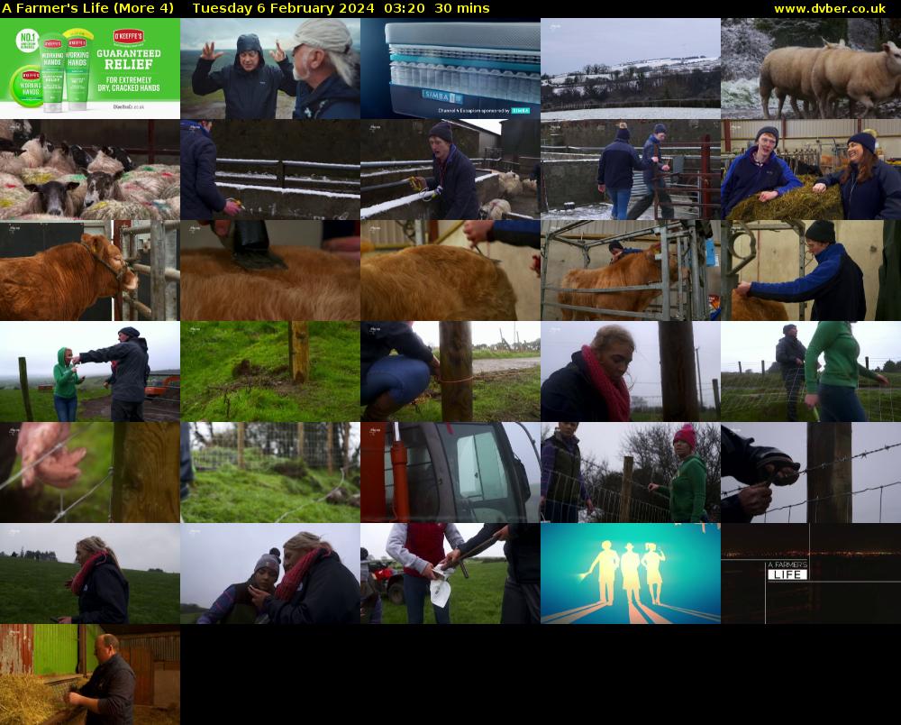A Farmer's Life (More 4) Tuesday 6 February 2024 03:20 - 03:50