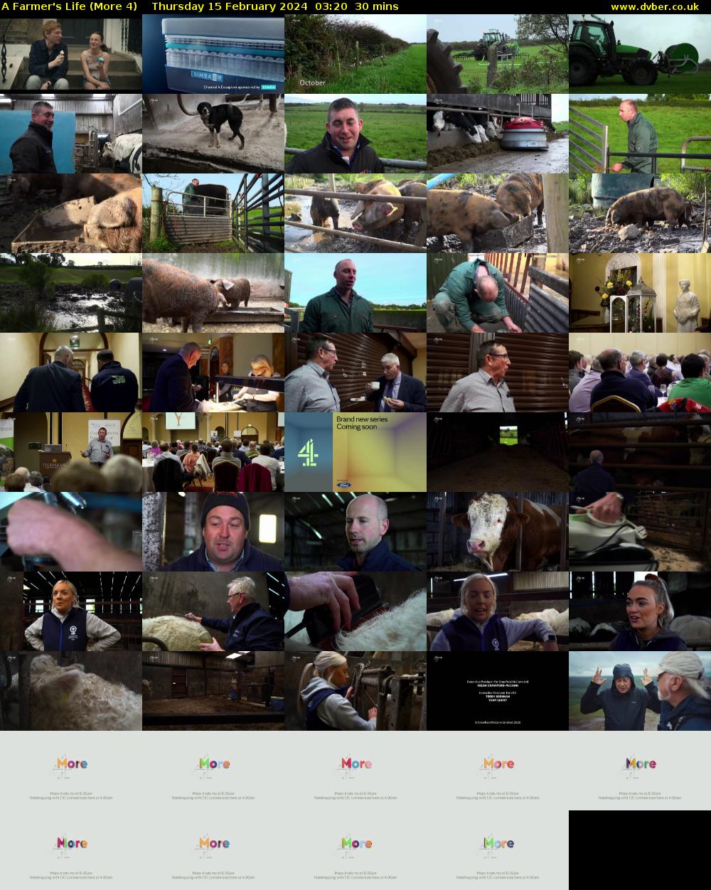 A Farmer's Life (More 4) Thursday 15 February 2024 03:20 - 03:50