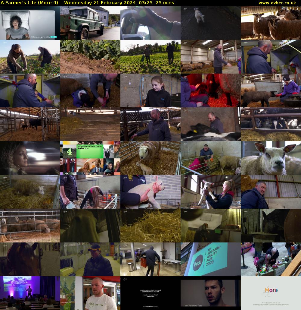 A Farmer's Life (More 4) Wednesday 21 February 2024 03:25 - 03:50