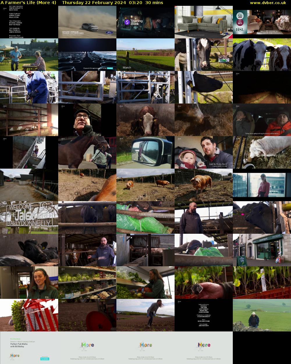 A Farmer's Life (More 4) Thursday 22 February 2024 03:20 - 03:50