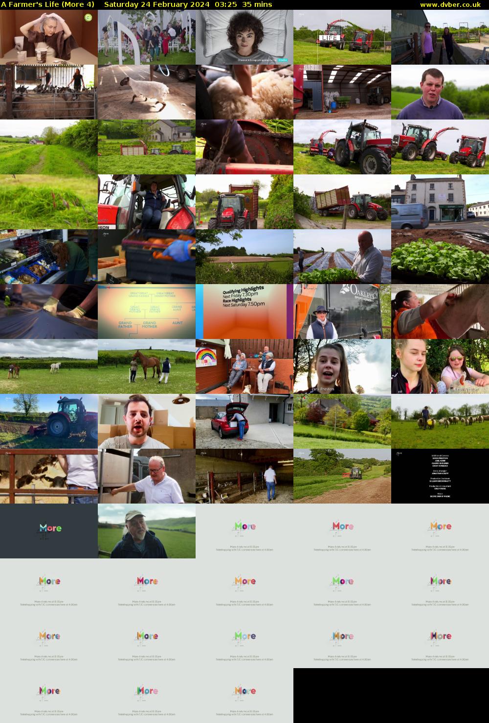 A Farmer's Life (More 4) Saturday 24 February 2024 03:25 - 04:00