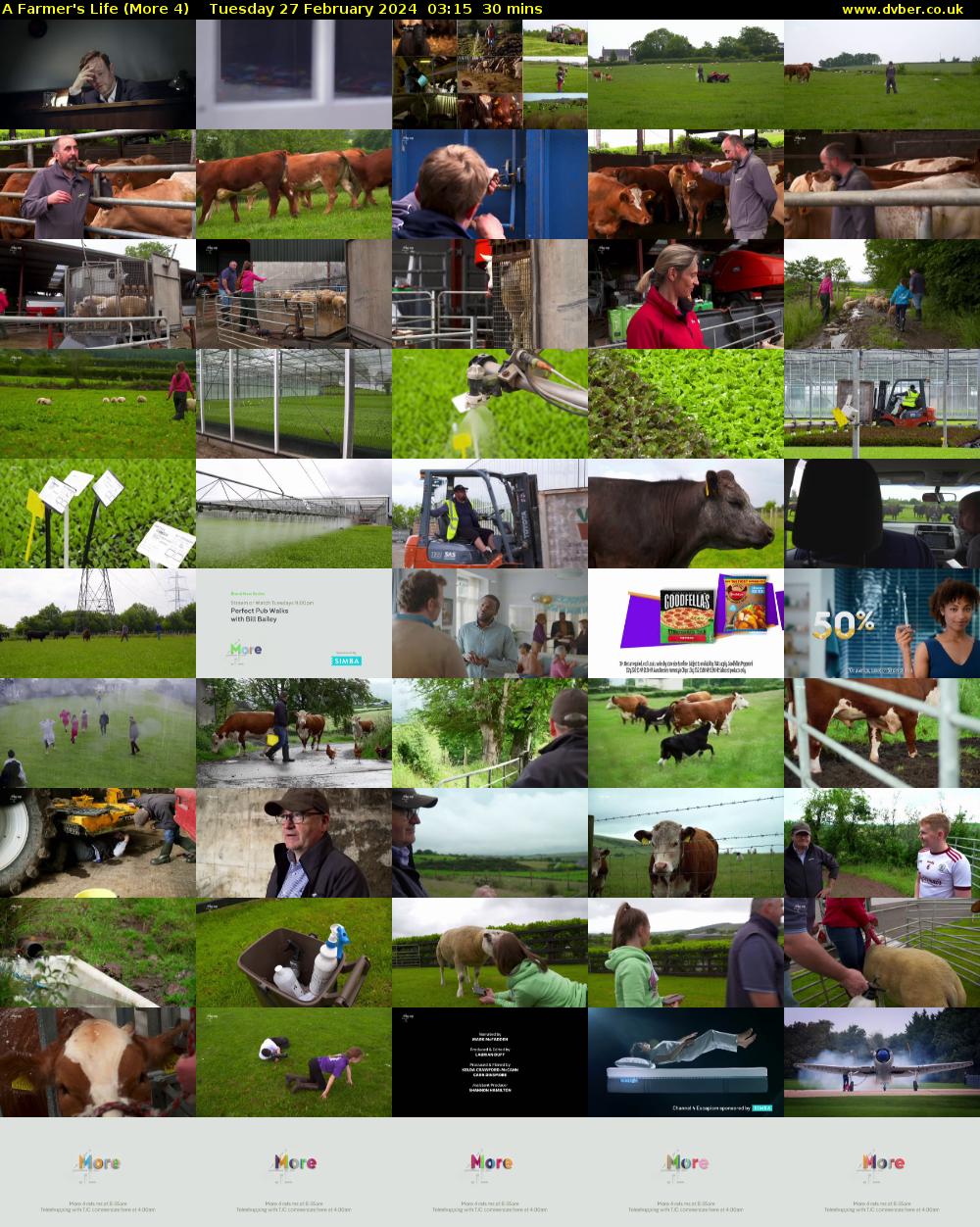 A Farmer's Life (More 4) Tuesday 27 February 2024 03:15 - 03:45