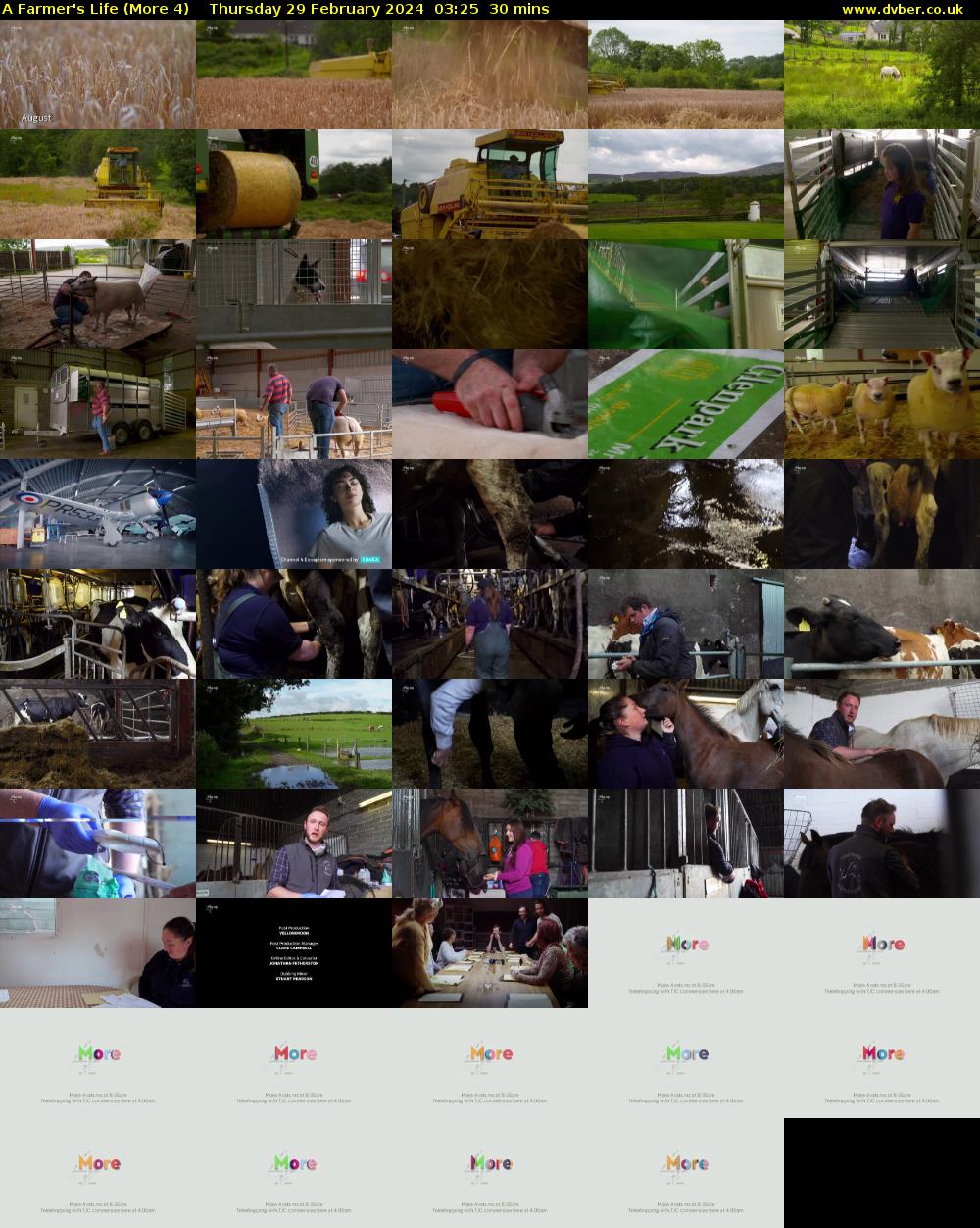A Farmer's Life (More 4) Thursday 29 February 2024 03:25 - 03:55