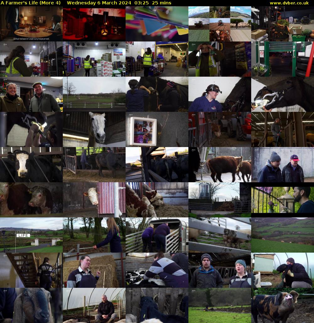 A Farmer's Life (More 4) Wednesday 6 March 2024 03:25 - 03:50