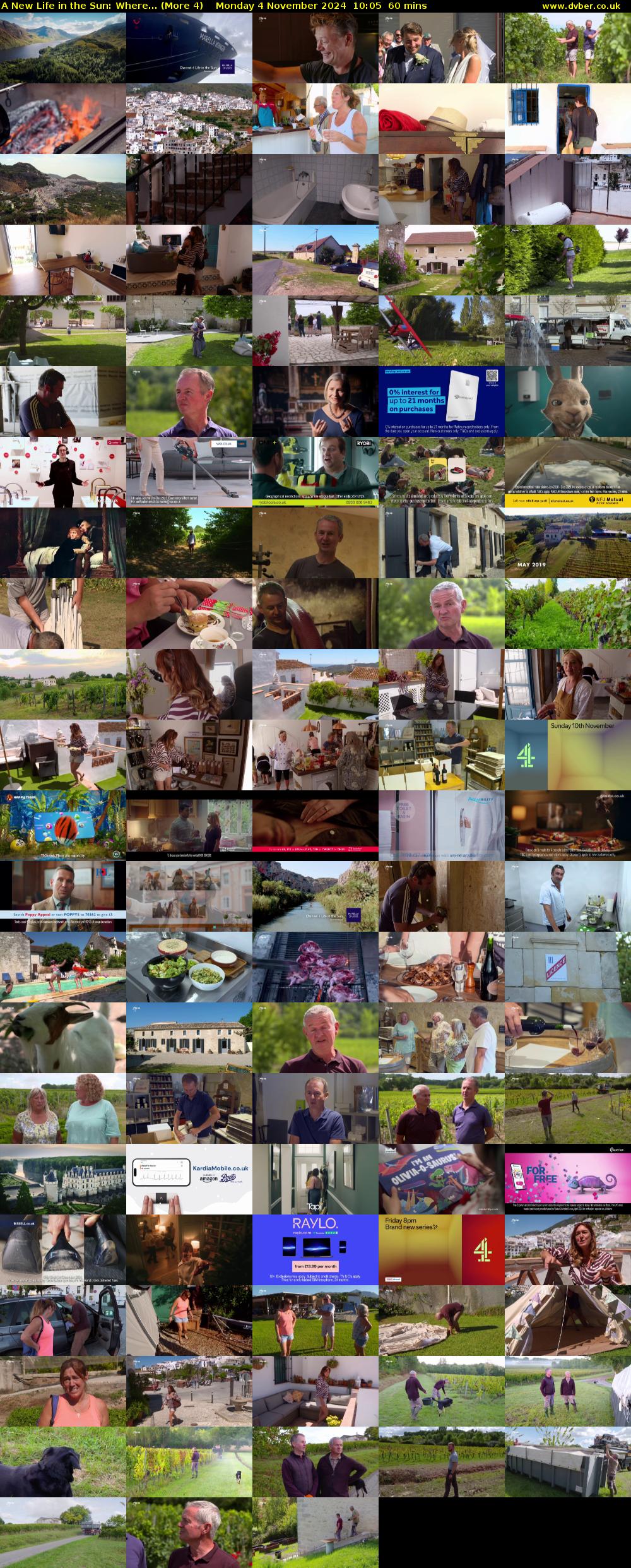 A New Life in the Sun: Where... (More 4) Monday 4 November 2024 10:05 - 11:05