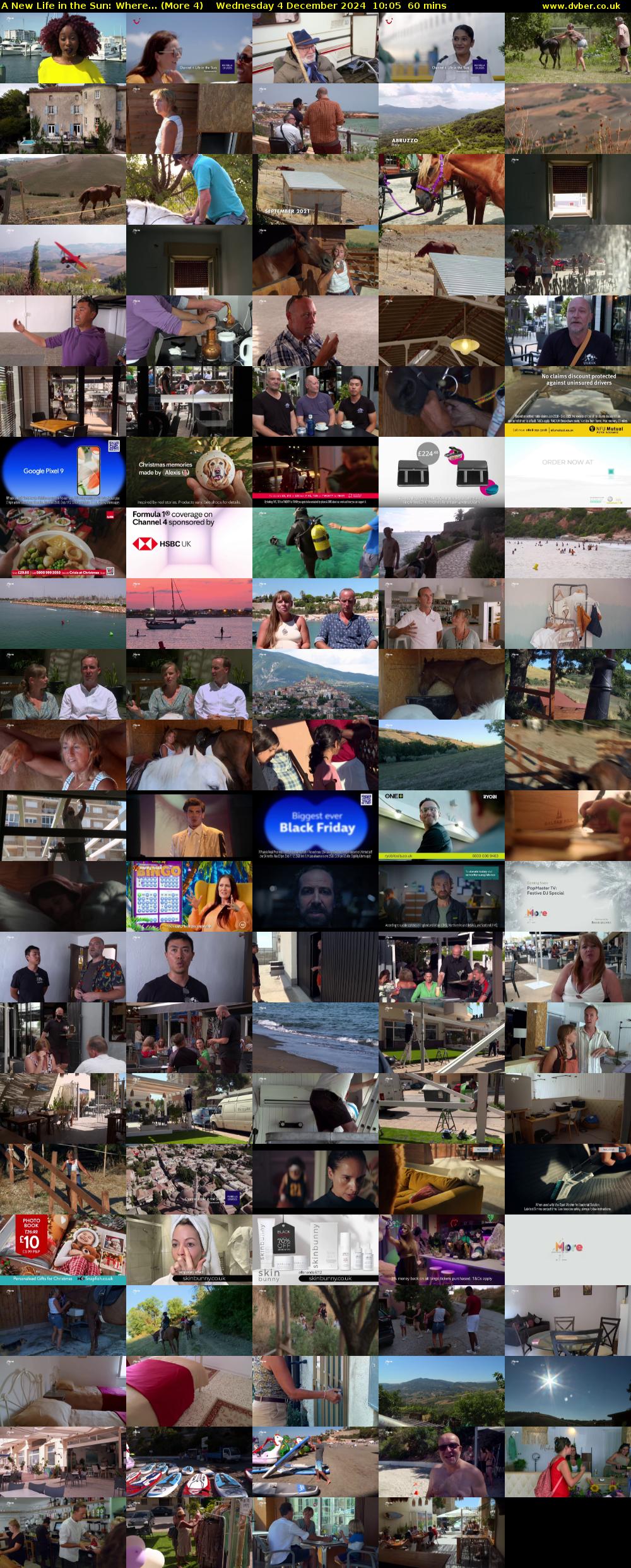 A New Life in the Sun: Where... (More 4) Wednesday 4 December 2024 10:05 - 11:05