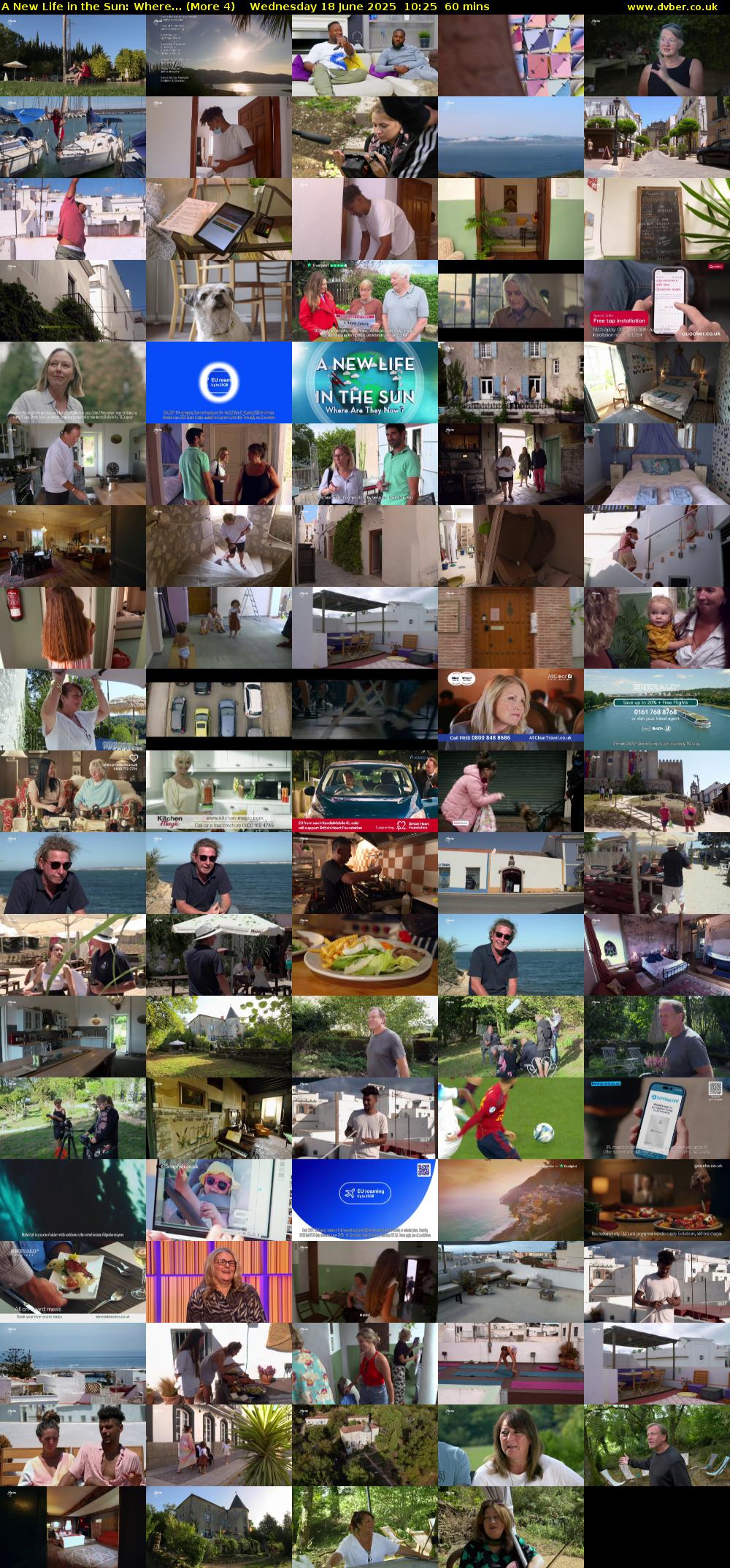 A New Life in the Sun: Where... (More 4) Wednesday 18 June 2025 10:25 - 11:25
