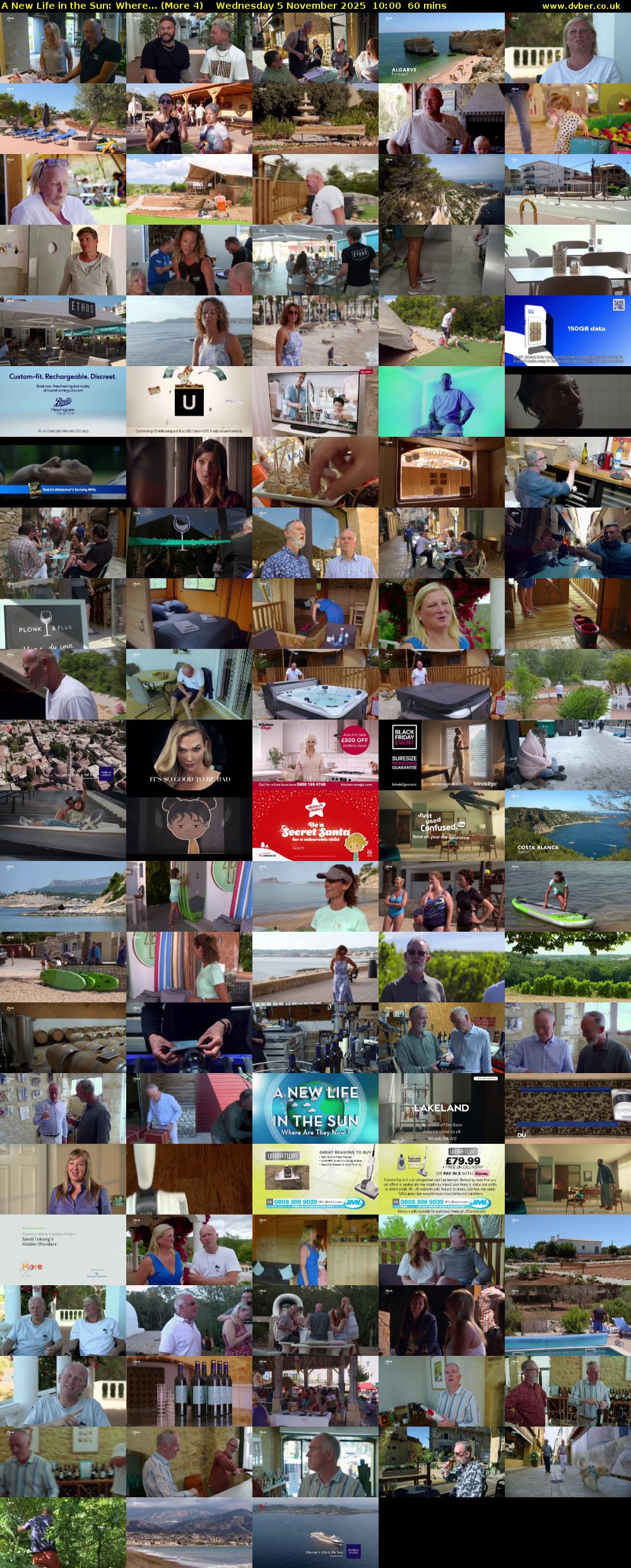 A New Life in the Sun: Where... (More 4) Wednesday 5 November 2025 10:00 - 11:00