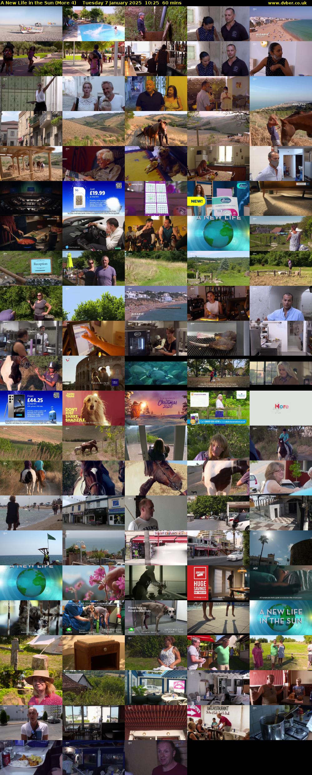 A New Life in the Sun (More 4) Tuesday 7 January 2025 10:25 - 11:25