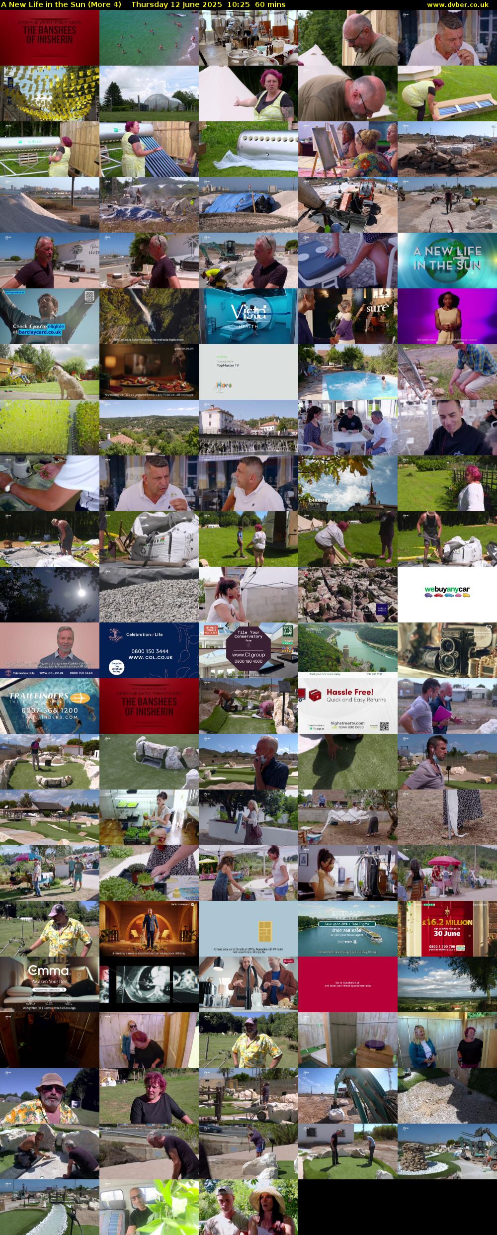 A New Life in the Sun (More 4) Thursday 12 June 2025 10:25 - 11:25